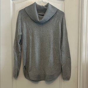 Women's Light Gray Cowl Neck Sweater